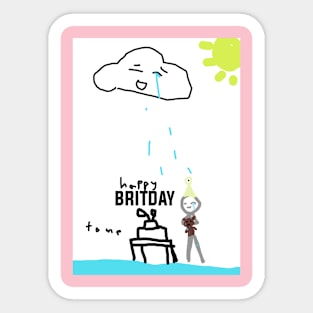 happy britday to me Sticker